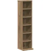 vidaXL Cd-kast 21x20x88 cm bewerkt hout artisanaal eikenkleurig