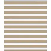 vidaXL Zebra Blind 125x150 cm stofbreedte 120,9 cm polyester zandbruin