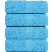 vidaXL Gastendoekjes FROGN 4 st 30x50 cm 360 g/m² turquoise