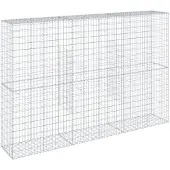 vidaXL Gabion met deksel, 300x50x200 cm, verzinkt staal