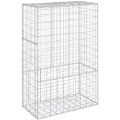 vidaXL Gabion met deksel, 100x50x150 cm, verzinkt staal