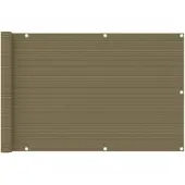 vidaXL Balkonscherm 90x400 cm HDPE taupe