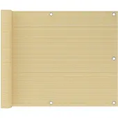 vidaXL Balkonscherm 75x400 cm HDPE beige