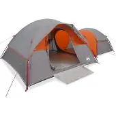 vidaXL Tent 5-persoons waterdicht grijs en oranje