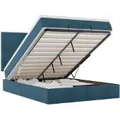 vidaXL Ottoman bed met matrassen en LED's 140x200cm fluweel
