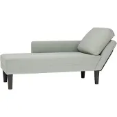 vidaXL Chaise longue met kussen & rechterarmleuning fluweel lichtgrijs