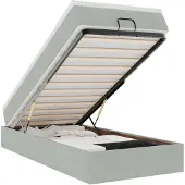 vidaXL Ottoman bed met matras 80x200cm fluweel lichtgrijs
