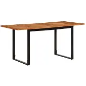 vidaXL Eettafel 160x80x75 cm massief acaciahout