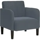 vidaXL Fauteuil met armleuningen 54 cm fluweel donkergrijs