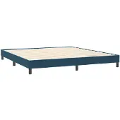 vidaXL Bedframe zonder matras 200x220 cm fluweel donkerblauw