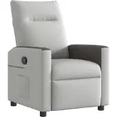 vidaXL Fauteuil verstelbaar stof wolk grijs