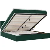 vidaXL Ottoman bed met matras 180x200 cm fluweel donkergroen