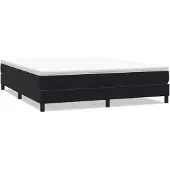 vidaXL Boxspring zonder matras fluweel zwart 180x210 cm