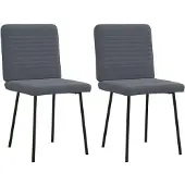 vidaXL Eetkamerstoelen 2 st fluweel donkergrijs