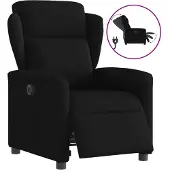 vidaXL Fauteuil verstelbaar elektrisch stof zwart