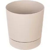 Kadax Aura 280 gerecyclede plantenbak met voet - beige