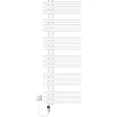 LuxeBath elektrische badkamer radiator Ijzer EM 500x1400 mm wit met verwarmingselement 900W thermostaat digitaal display, handdoekradiator elektrische handdoekwarmer paneelradiator design radiator