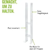 Alberts 8 x H-ankerpaal ondersteuning carportpaal schoen H-balk 800 mm