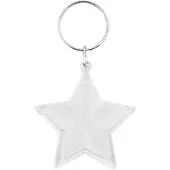 Combicraft Plexiglas sleutelhanger blanco ster 50x41mm - 10 stuks