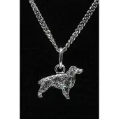 MOOYE ® - Collectie Zilveren Engelse cocker spaniel ketting hanger - klein