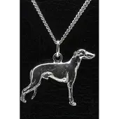 MOOYE ® - Collectie Zilveren Whippet ketting hanger - groot