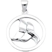 MOOYE ® - Collectie Zilveren Walvisstaart duo in ring kettinghanger