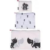HEMA Takkie en Siepie ritstasjes S+M+L - 3 stuks (multi)