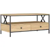 vidaXL Salontafel Sonoma-eik, 100x51x45 cm, houtvezel