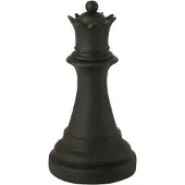J-Line decoratie Schaakstuk Koningin - polyresin - zwart