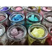 Ancient Wisdom - Kaars - Sojawasmeltpot multicolor met geur van Moonstone Eclipse - aromatherapie - zelfzorg - cadeau - meditatie - geurstenen - geurwax - geurpot