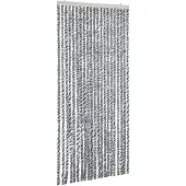 vidaXL Vliegengordijn 90x220 cm chenille grijs en zwart-wit