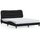 vidaXL Bedframe zonder matras "Hvar", zwart, 160x200 cm, kunstleer