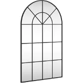 vidaXL Wandspiegel boog 60x100 cm ijzer zwart