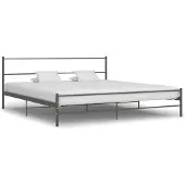 vidaXL Bedframe, grijs, metaal, 180x200 cm