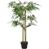 vidaXL Kunstplant bamboe 380 bladeren 80 cm groen