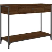 vidaXL Wandtafel 100x34,5x75 cm bewerkt hout bruin eikenkleur