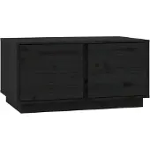 vidaXL Salontafel 80x50x40 cm massief grenenhout zwart