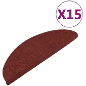 vidaXL Trapmatten zelfklevend 15 st 56x17x3 cm rood