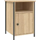 vidaXL Nachtkastje 40x42x60 cm bewerkt hout sonoma eikenkleurig