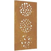 vidaXL Wanddecoratie tuin bladontwerp 105x55 cm cortenstaal
