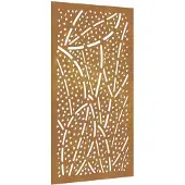 vidaXL Wanddecoratie tuin bladontwerp 105x55 cm cortenstaal