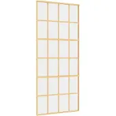 vidaXL Schuifdeur 90x205 cm helder ESG-glas en aluminium goudkleurig