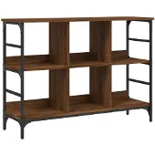 vidaXL Dressoir 102x32x73,5 cm bewerkt hout bruin eikenkleur