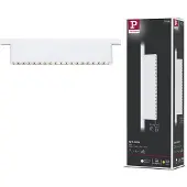 Paulmann URail LED-strip Zelos, 3000K, signaalwit, dimbaar, wit / opaal, Woon-/ Eetkamer, Aluminium, Modern