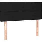 vidaXL Hoofdbord 100x5x78/88 cm stof zwart