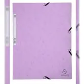 Exacompta 25x AQUAREL - Elastomap in glanskarton 400g/m2 - A4 - Mauve - 55535E