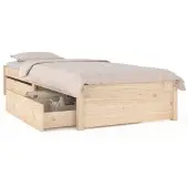vidaXL Bed met lades, 75x190 cm