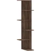 vidaXL Hoekwandschap 36,5x36,5x140 cm bewerkt hout bruin eikenkleurig