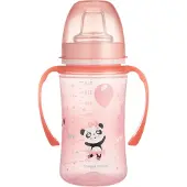 Canpol Babies | EasyStart | Siliconen Trainingsbeker | 240ml | PP | EXOTISCHE DIEREN | roze 6+ m