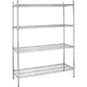 Vogue voorraadrek met 4 schappen 152,5x45,7cm